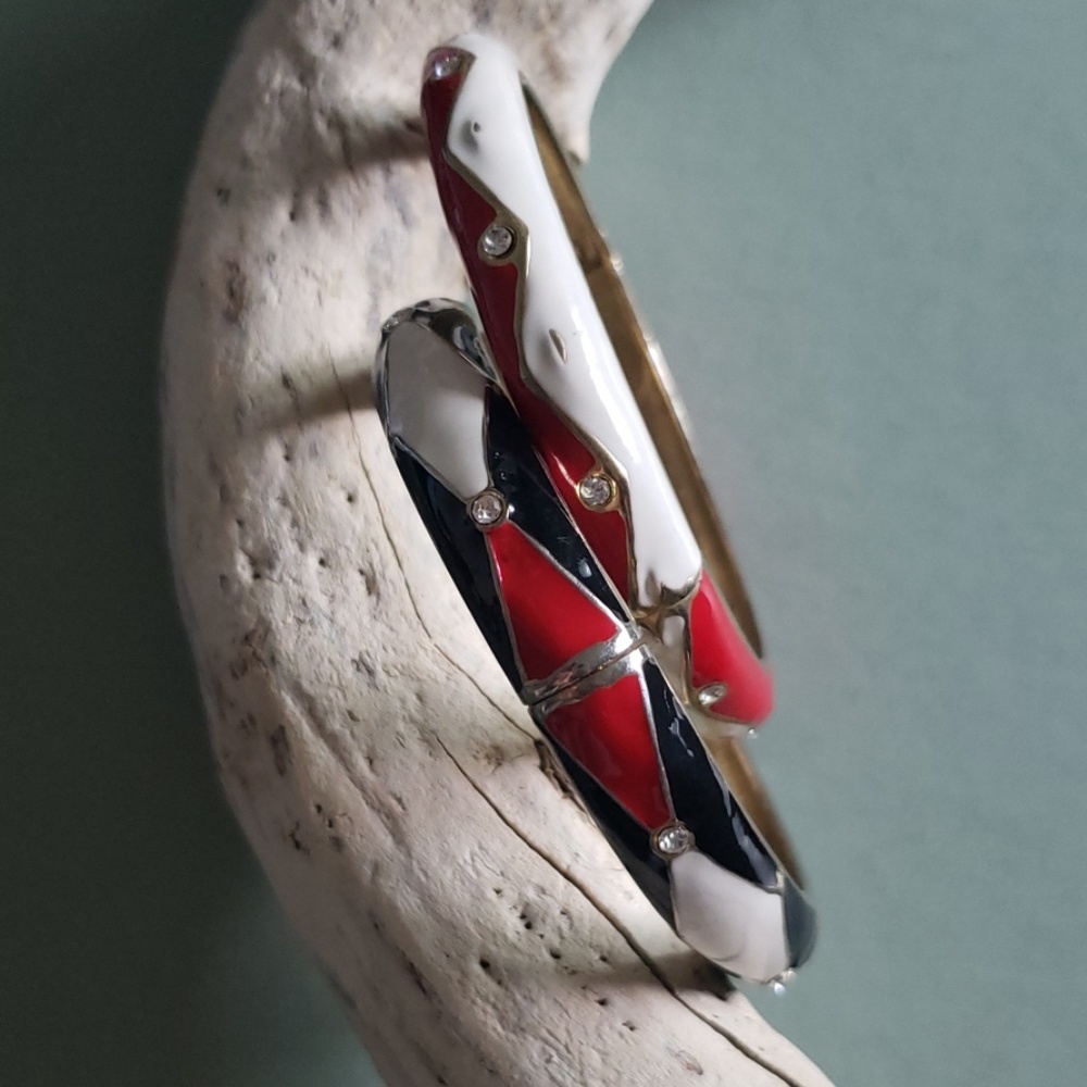 Statement Enamel Bracelets - image 2